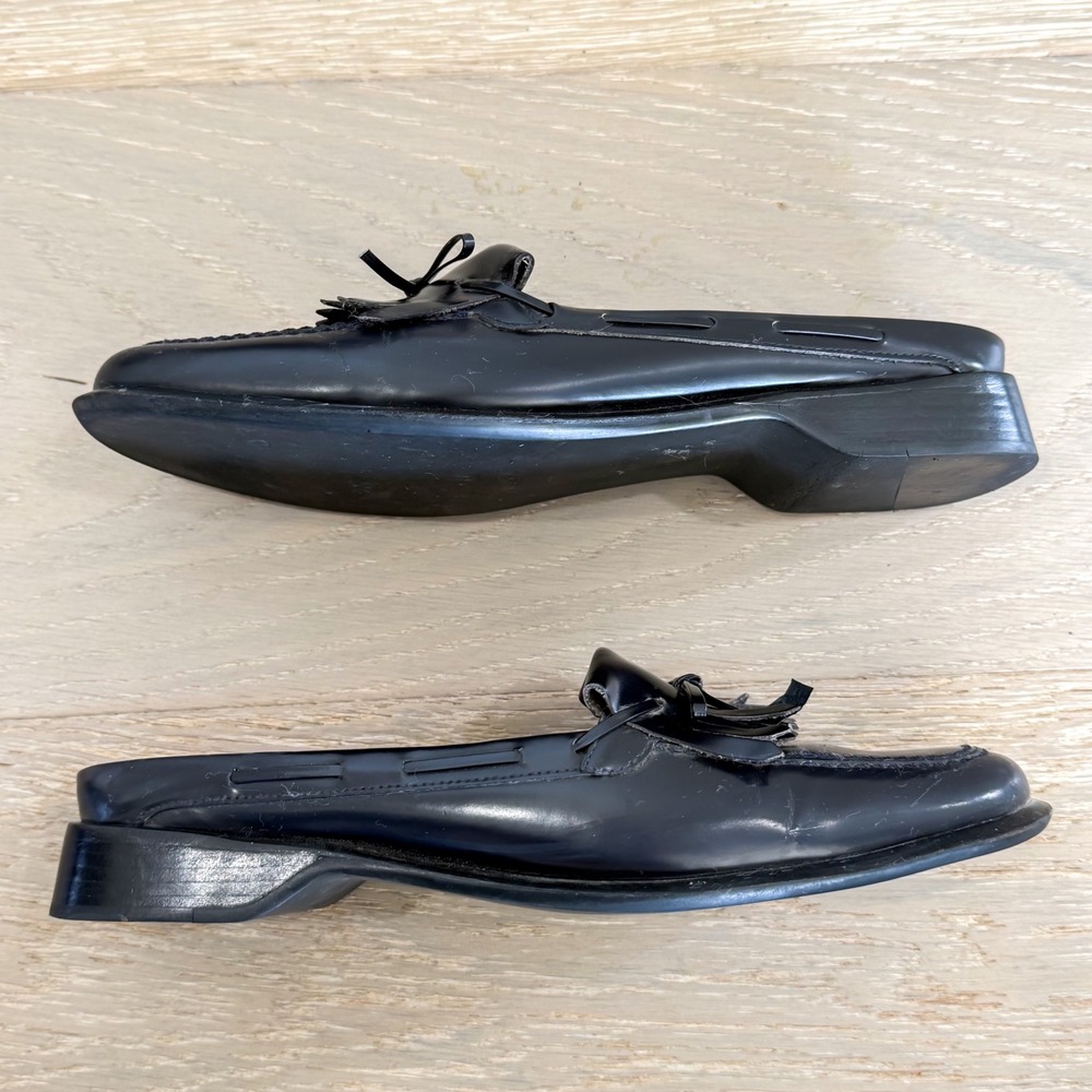 Vintage Ralph Lauren Loafer Navy Old Money Preppy Academia Loafer Mule 6.5 - Picture 2 of 5